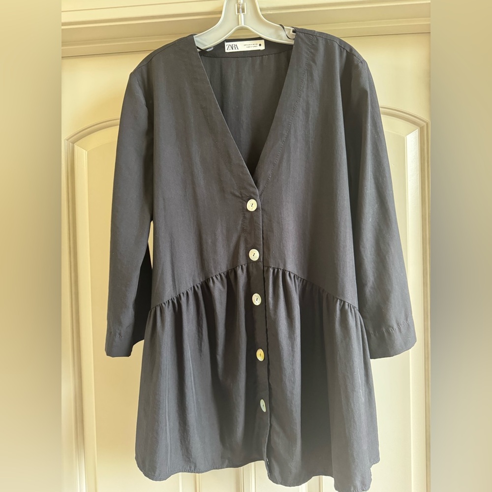 Zara | black drop waist tunic | great condition | Size M